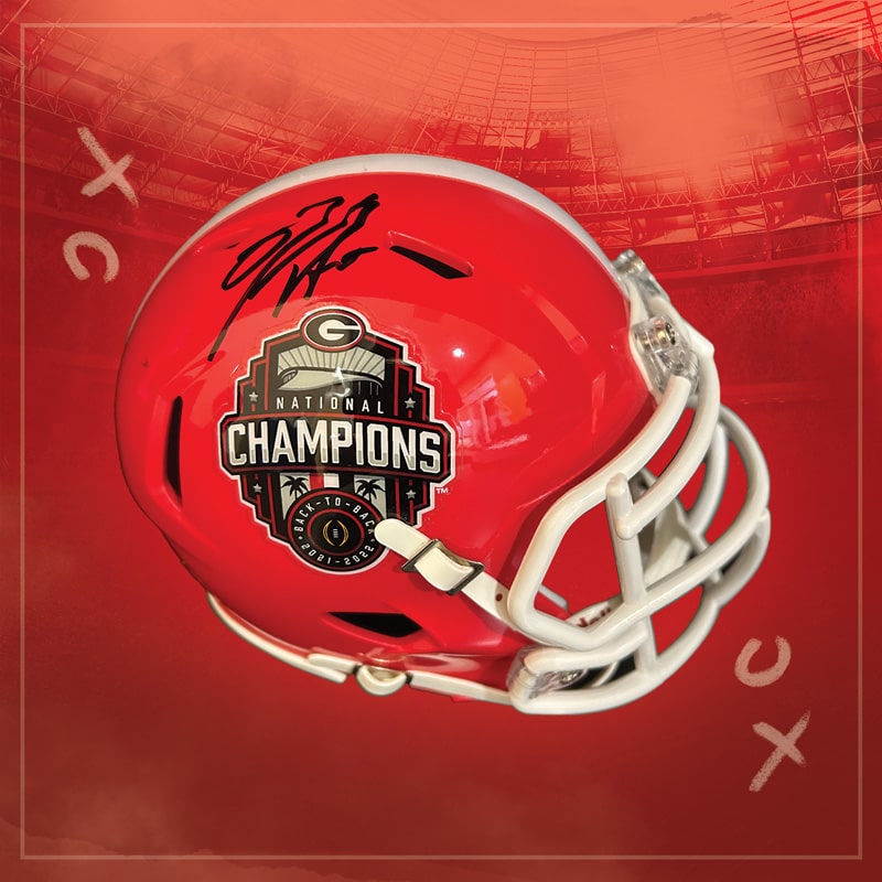Kirby Smart Autographed Mini Helmet