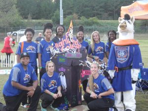 athletes with mascot