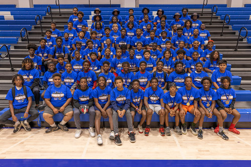 Campers posing for group photo