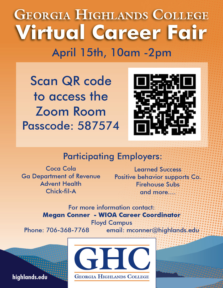 GHC Virtual Career Fair on April 15th! School of Business and