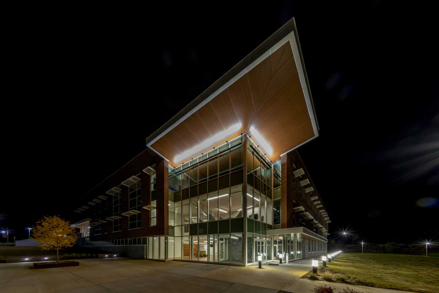 Cartersville Student Center at night