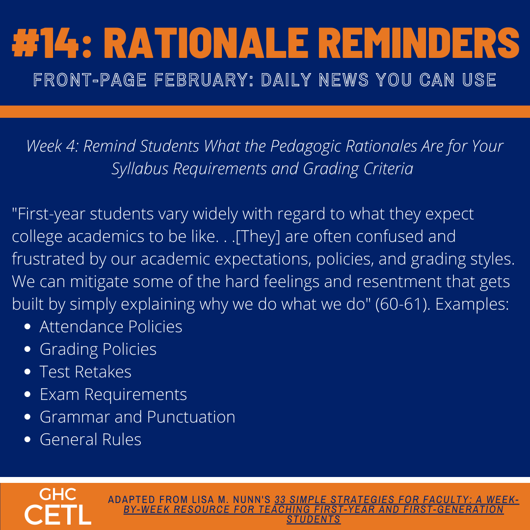 #14: Rationale Reminders
