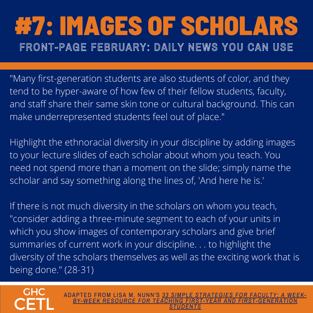Front-Page February #7: Images of Scholars