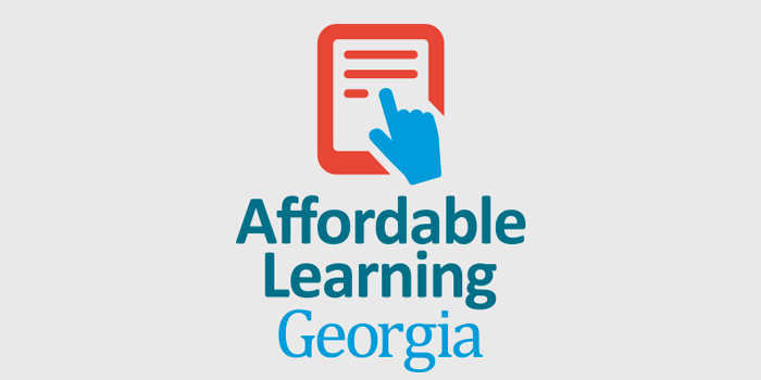 Affordable Learning Georgia logo (finger touching a page)