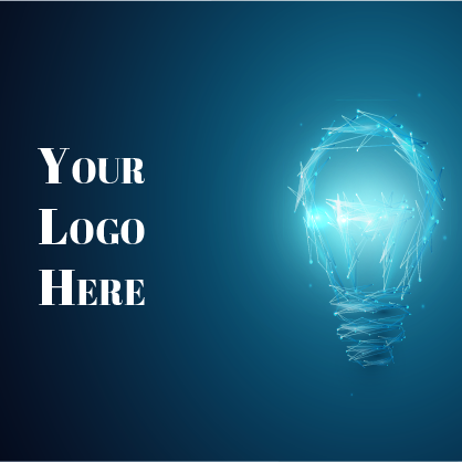 Your logo here. Light bulb photo.