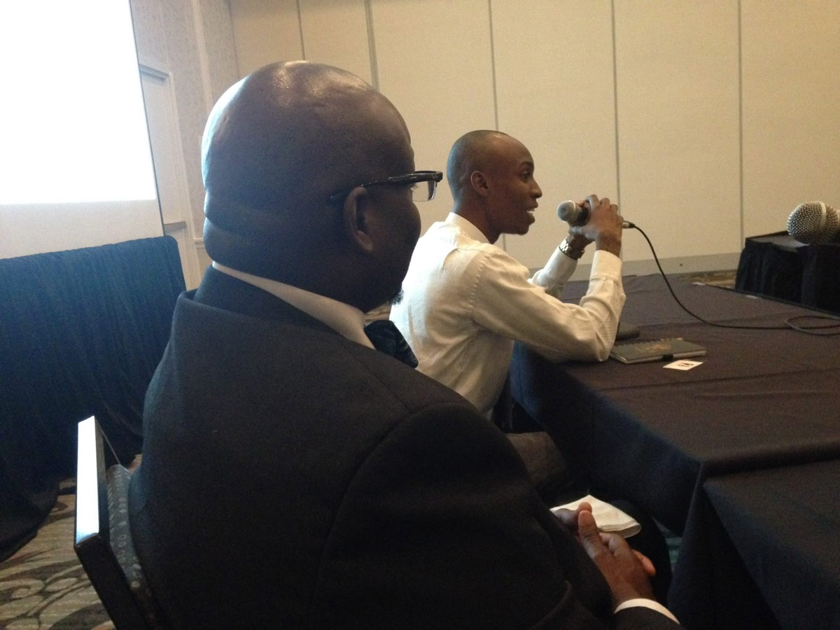 Faruq Lawal and Mr. Shropshire at A Dream Deferred Conference.