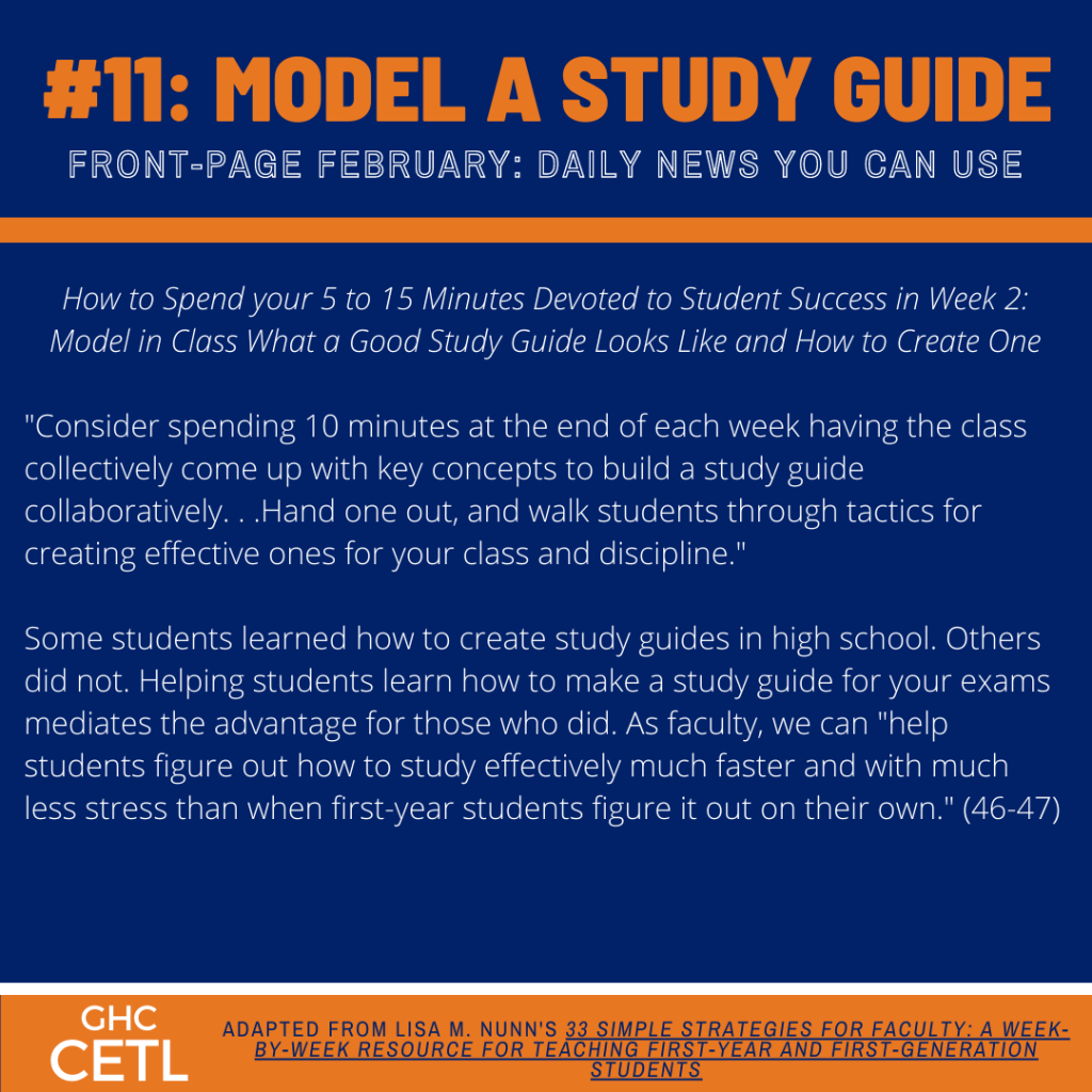 #11: Model a Study Guide