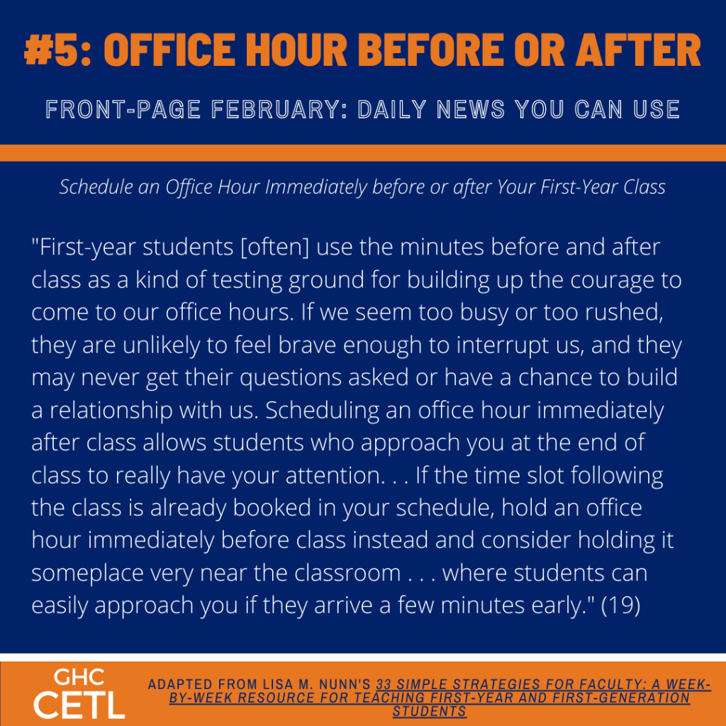 #5-Office Hour Before or After