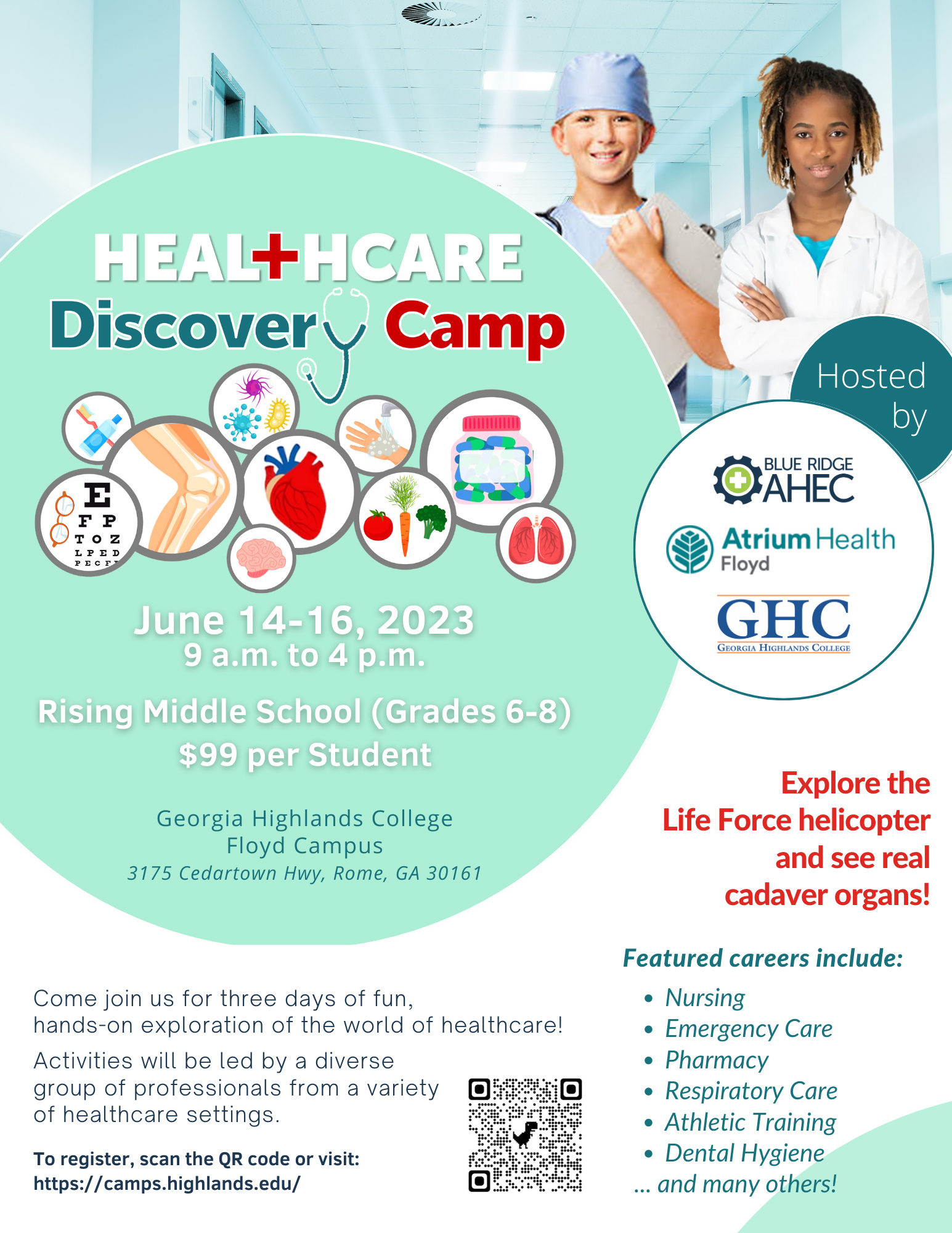 Healthcare Discovery Camp flyer