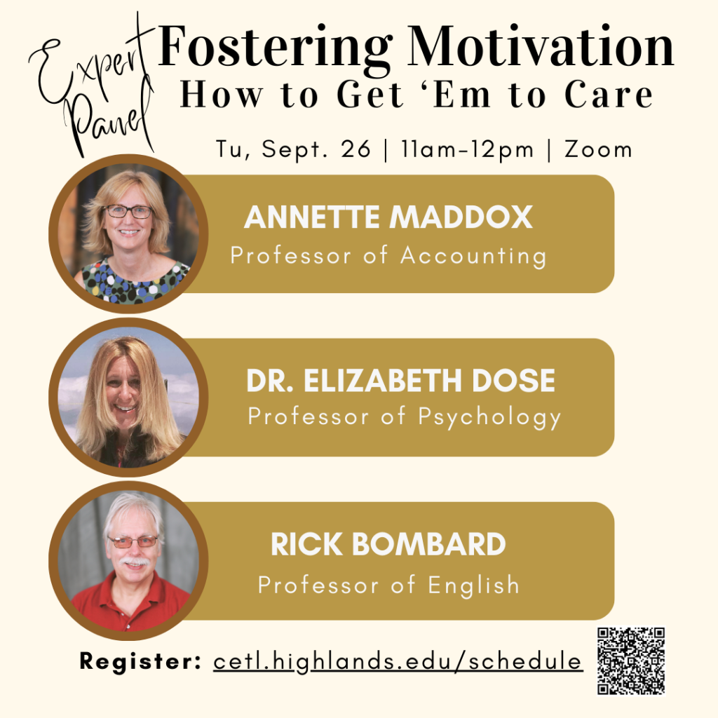 Expert Panel: Fostering Motivation - How to Get 'Em to Care