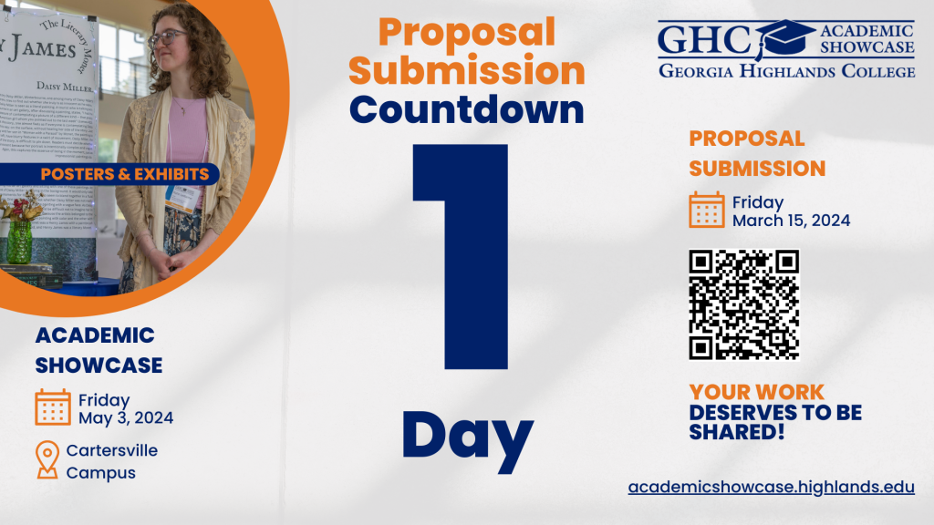 Academic Showcase Proposal Submission Countdown 1 Day