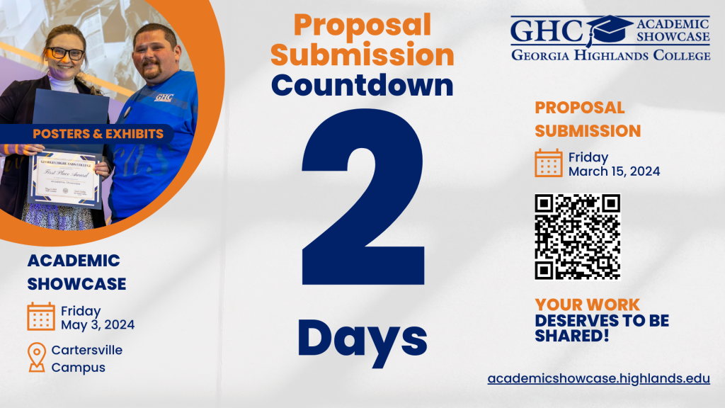Academic Showcase Proposal Submission Countdown 2 Days