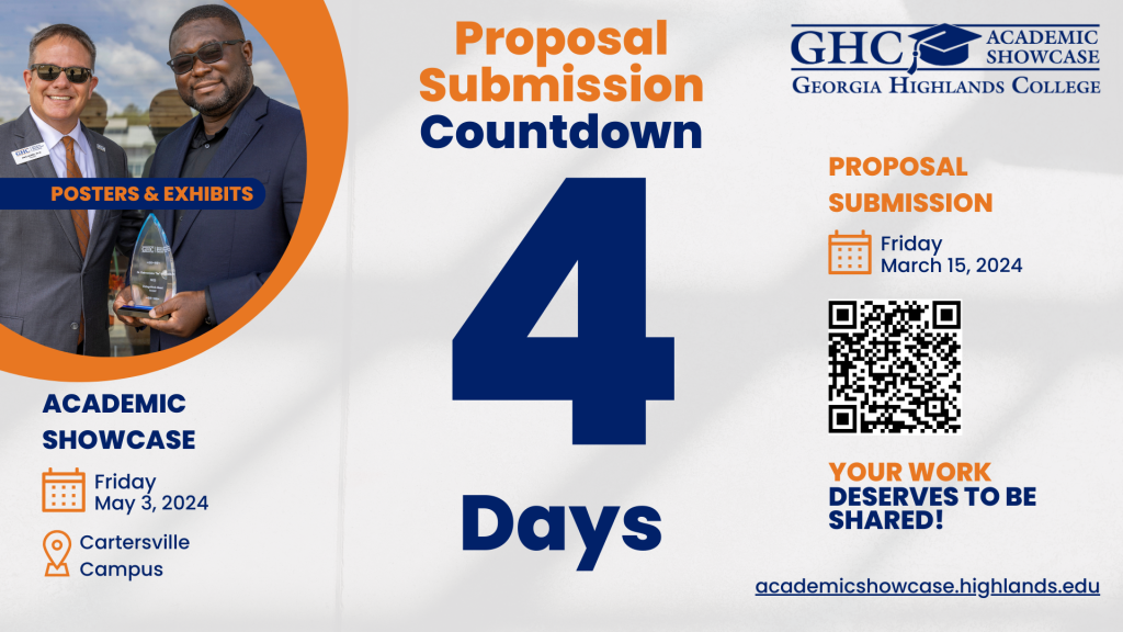 Academic Showcase Proposal Submission Countdown 4 Days
