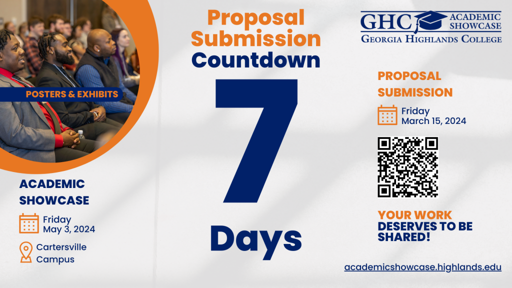 Academic Showcase Proposal Submission Countdown 7 Days
