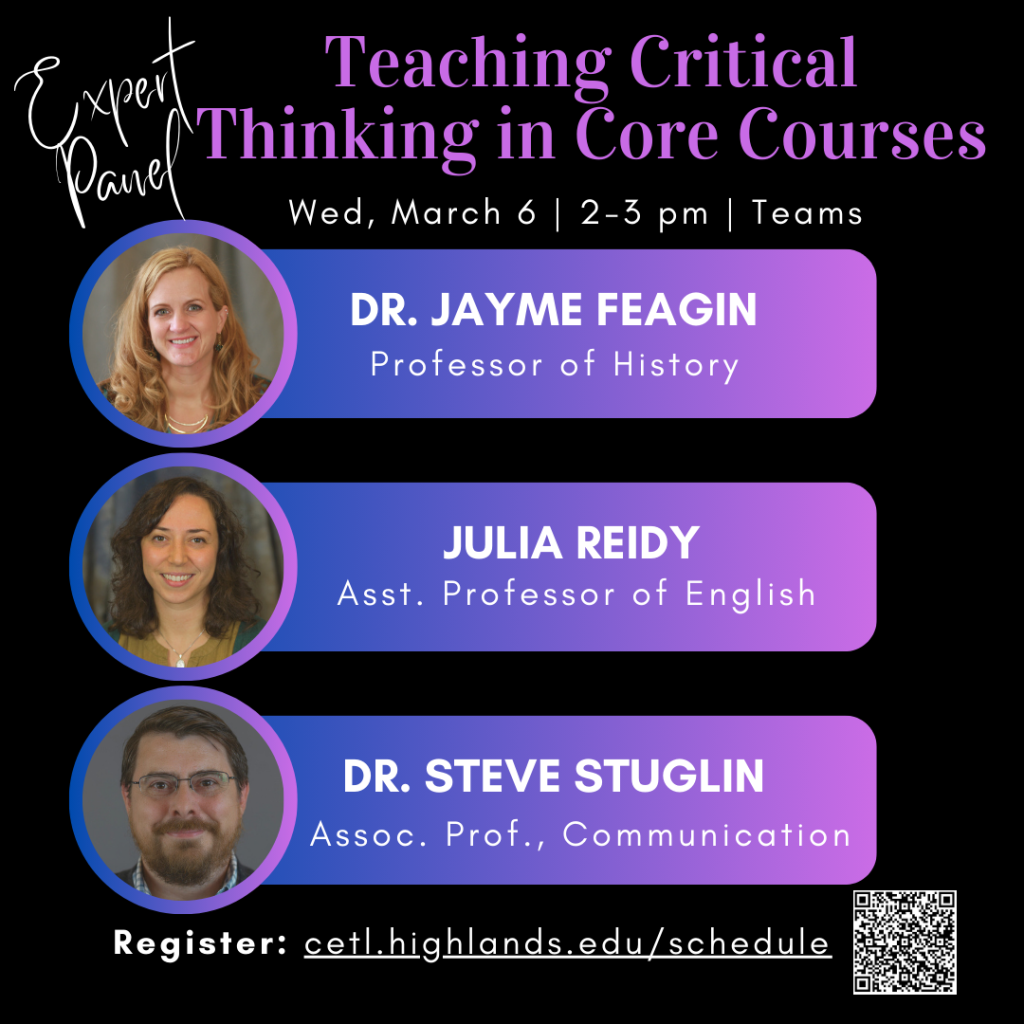 Panel: Teaching Critical Thinking in Core Courses
