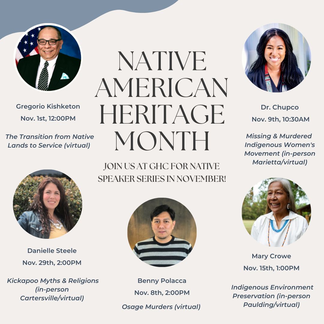 Native American Heritage Month to feature Native speakers at GHC – GHCToday