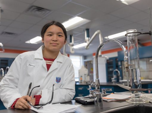 Image of female student in chemistry lab