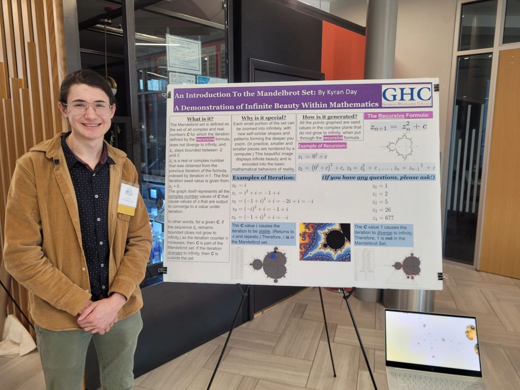 Kyran Day completed the Capstone Requirement with a poster presentation at GCHC 2024