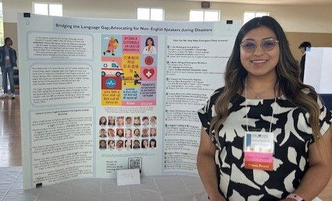 Honors student Jessica Sandoval at Academic Showcase 2025