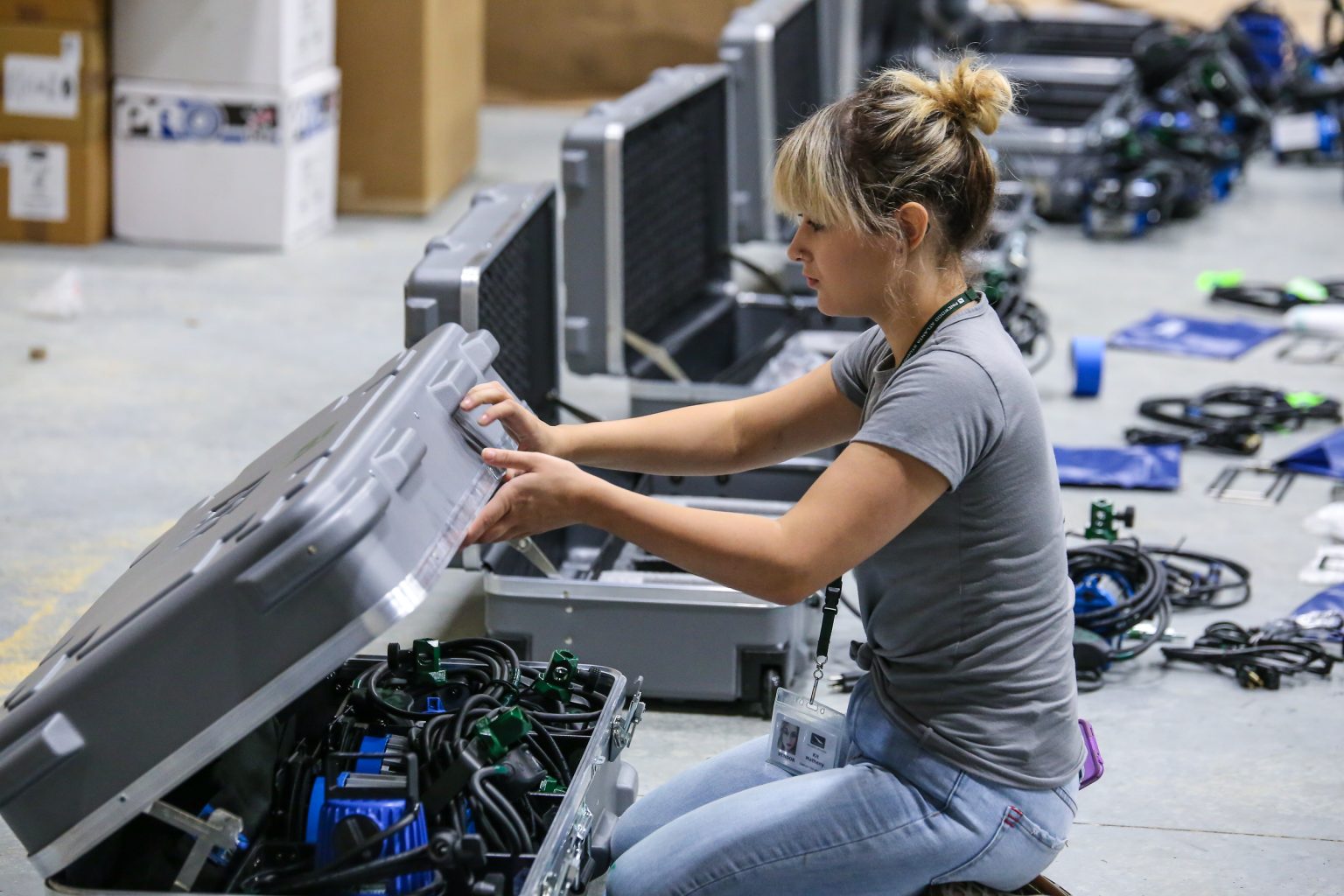 Georgia Film Academy student readies gear