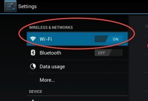 Wifi Settings Screen