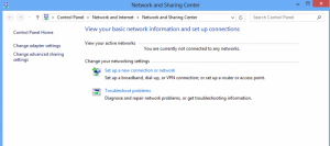 network and sharing dialog
