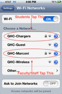 Wifi Networks dialog