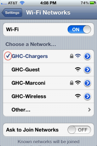 Wifi Networks dialog