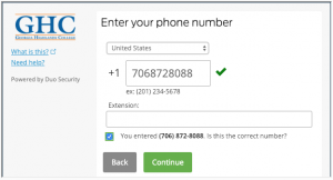 enter phone number screen