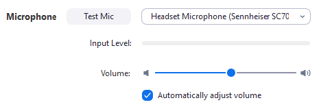 automatically adjust microphone settings