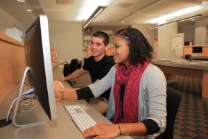 students on computers