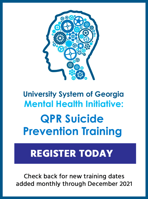 Register Today for USG Mental Health Initiative: QPR Suicide Prevention Trainings.