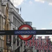Entrance to the famous underground or "tube" in London