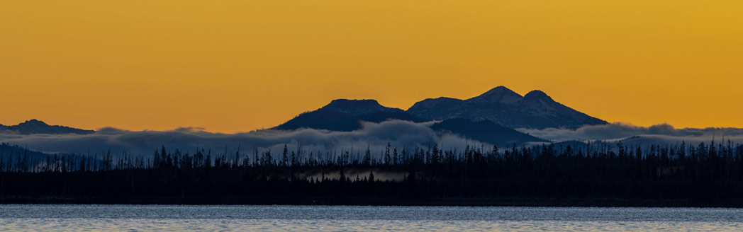 Mountains in silhouette