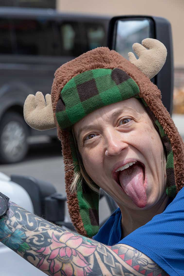 1E6A1153 Student in moose cap